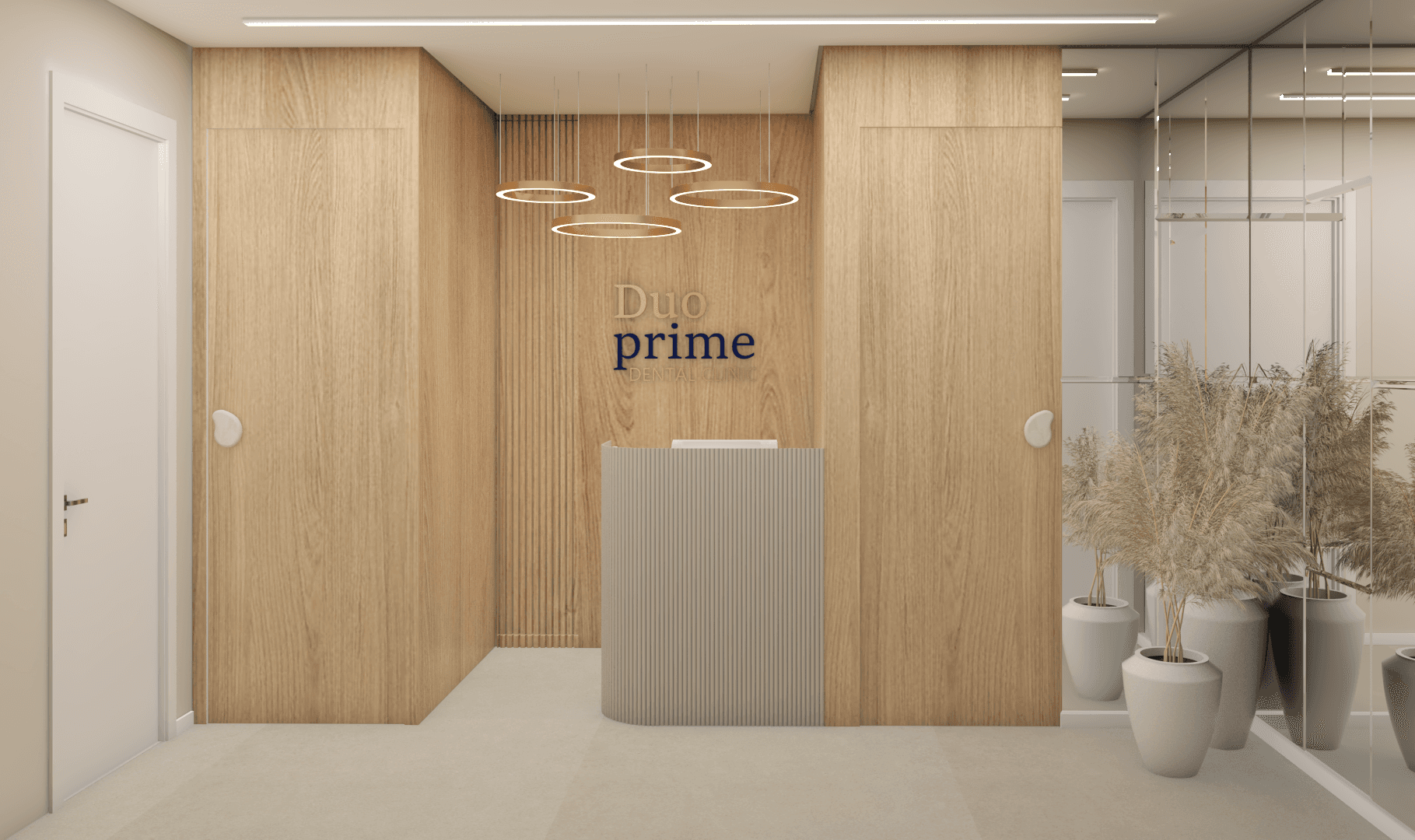 Recepção Duo Prime Dental Clinic - Ambiente moderno e acolhedor